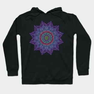 Purple Glitter Star Mandala Hoodie